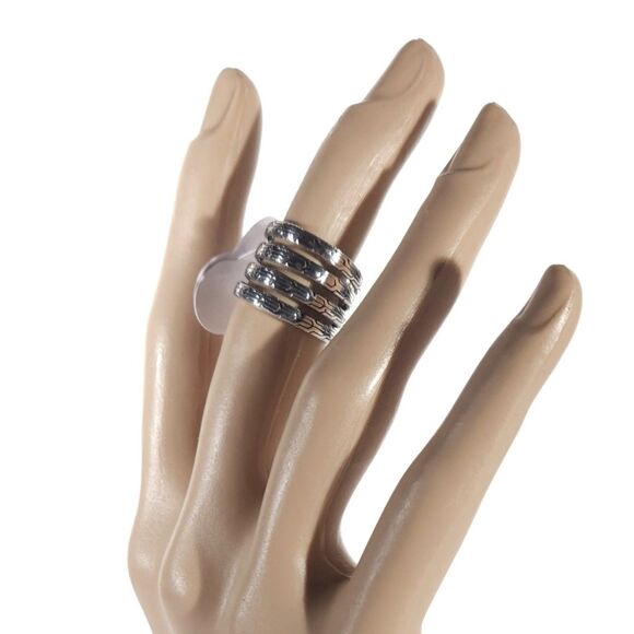 Sterling Silver Ring Multi Band Size 5-1/2 - Picture 12 of 14